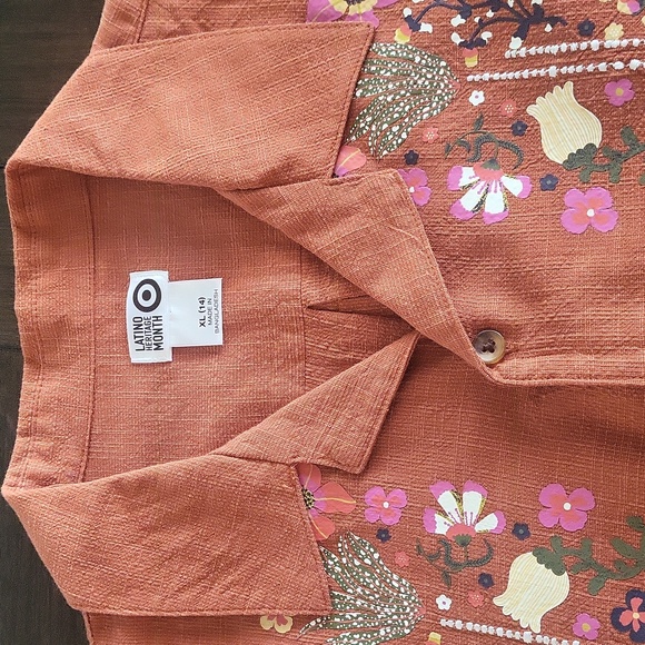 Latino Heritage Month Youth XL Button Up - Picture 3 of 8